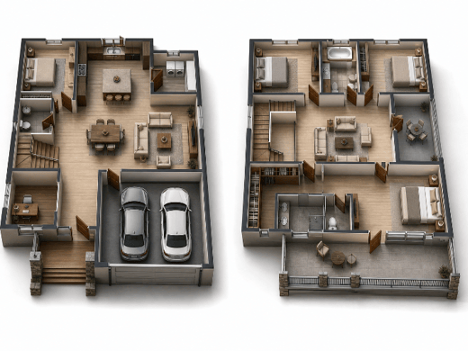 3D Isometric Floor Plan