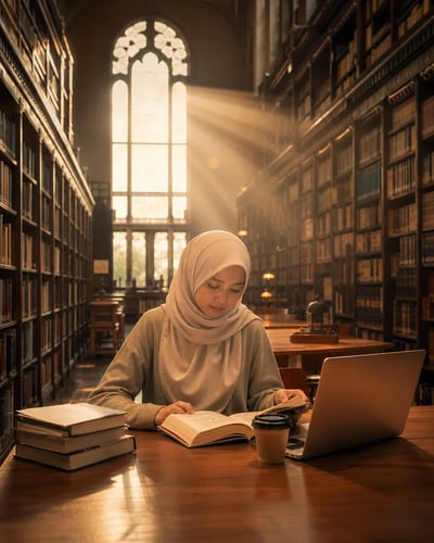 Foto Suasana Perpustakaan Kampus