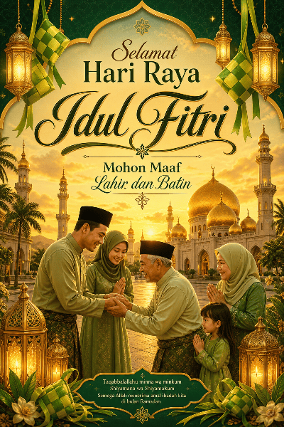 Kartu Idul Fitri Keluarga