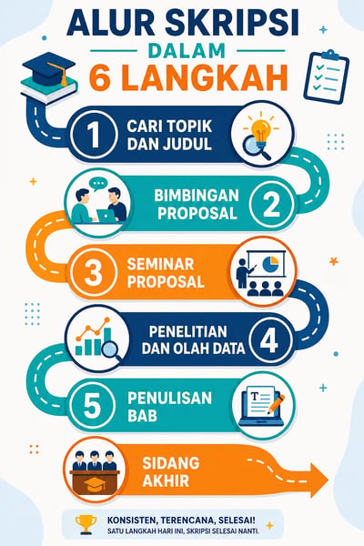 Infografis Alur Skripsi dari Judul sampai Sidang