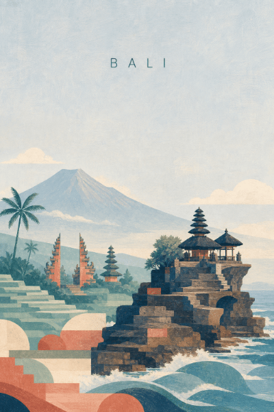 Bali Travel Art Poster