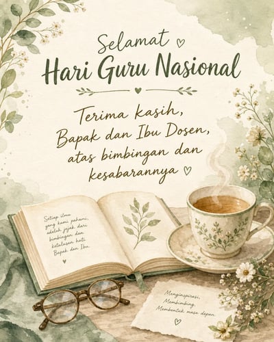 Kartu Ucapan Hari Guru untuk Dosen Pembimbing