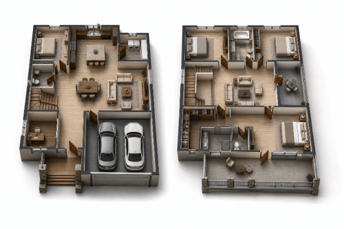 3D Isometric Floor Plan