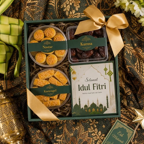 Flat Lay Hampers Lebaran