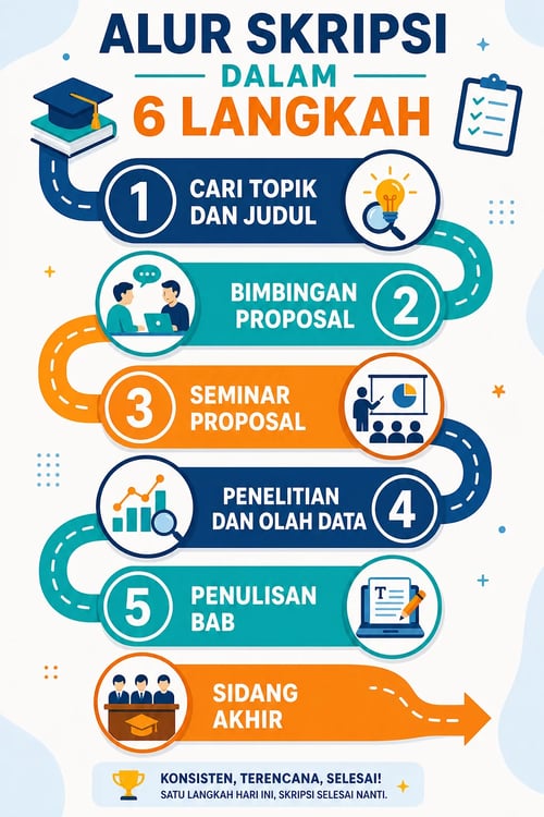 Infografis Alur Skripsi dari Judul sampai Sidang