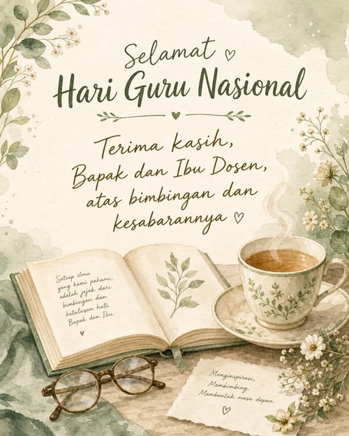 Kartu Ucapan Hari Guru untuk Dosen Pembimbing