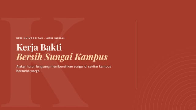 Sampul templat Kerja Bakti untuk organisasi kampus