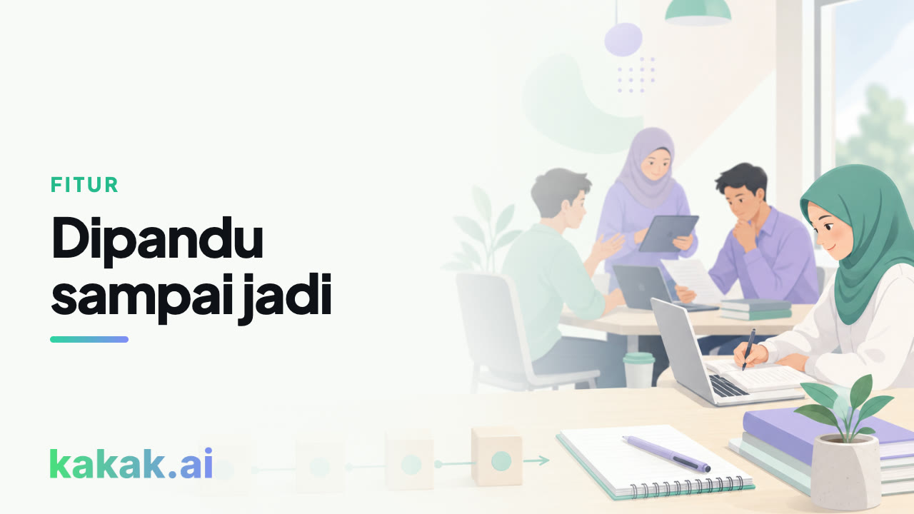 Alur terpandu dari bahan mentah sampai materi siap tayang.