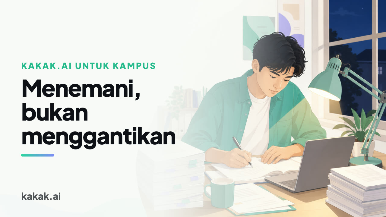 Kenalan singkat dengan kakak.ai: satu platform untuk riset, menulis, dan berkarya.