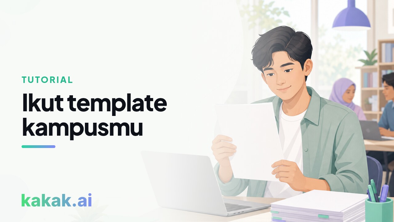 Tempel draf di chat dan minta berkas Word, lalu ganti formatnya ke jenis dokumen lain atau ke template kampusmu sendiri.