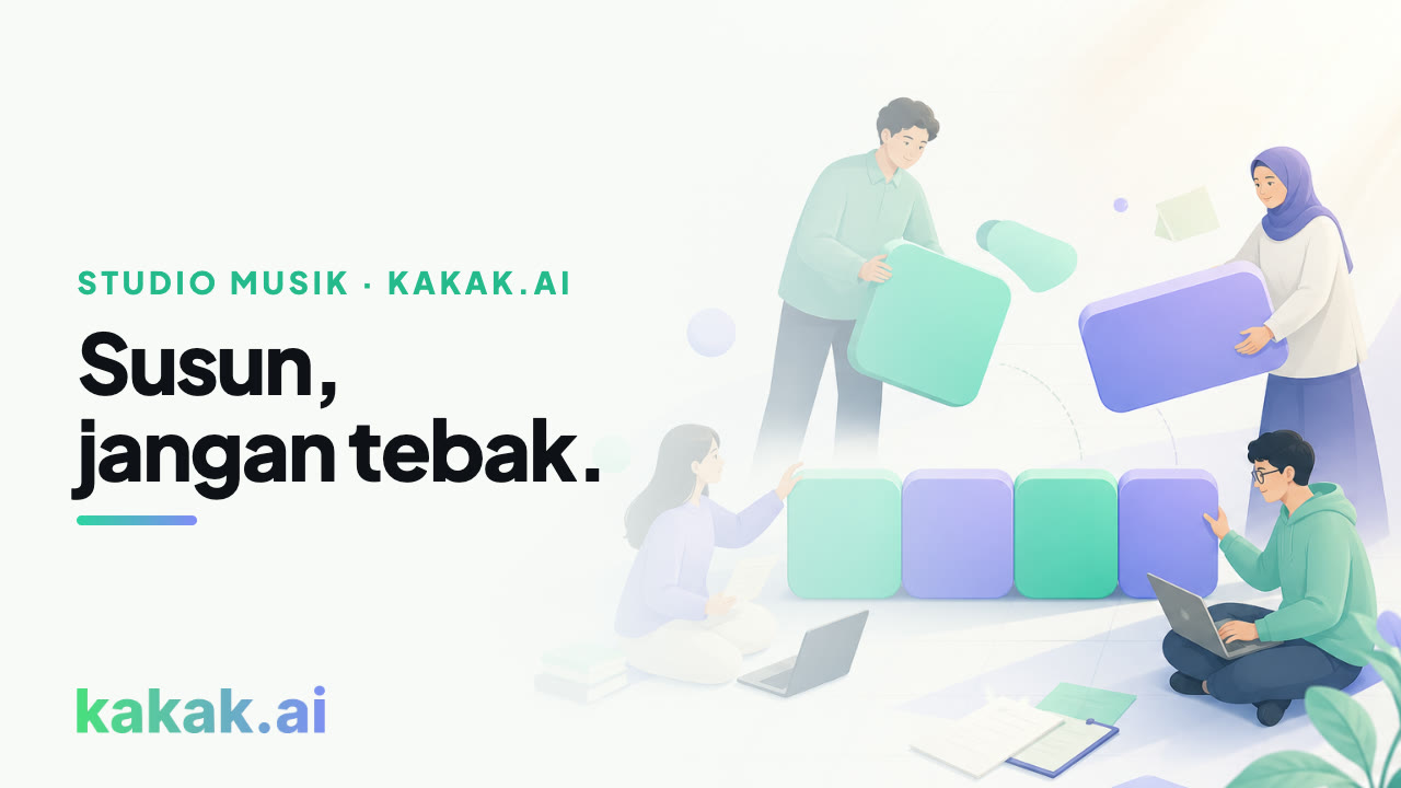 Menyusun lagu sendiri — genre, suasana, dan lirik ada di tanganmu.