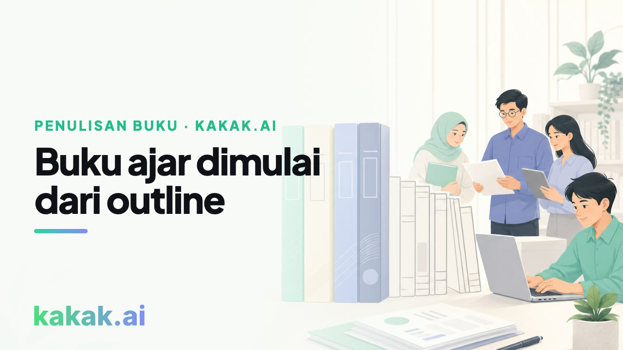 Outline buku ajar dari RPS, monograf, buku referensi, sampai book chapter.