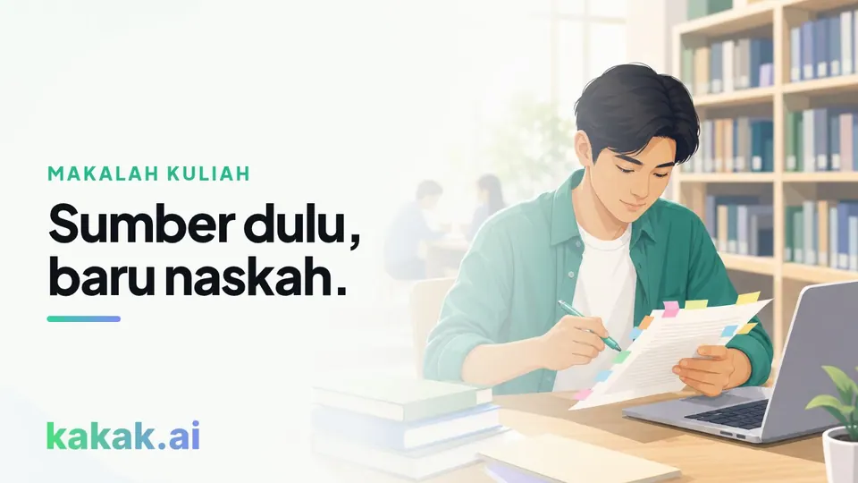 Makalah kuliah dengan sumber nyata, dari judul sampai berkas Word