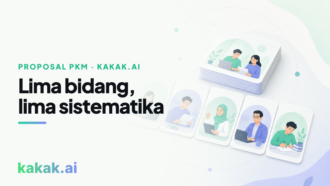 PKM-RE, RSH, PM, K, dan KC dengan sistematika Simlitabmas.
