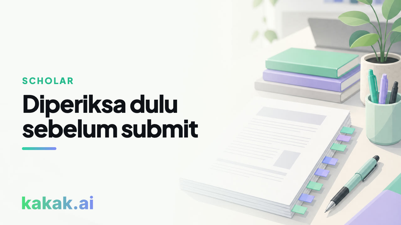 Memeriksa kesiapan naskah sebelum dikirim ke jurnal.