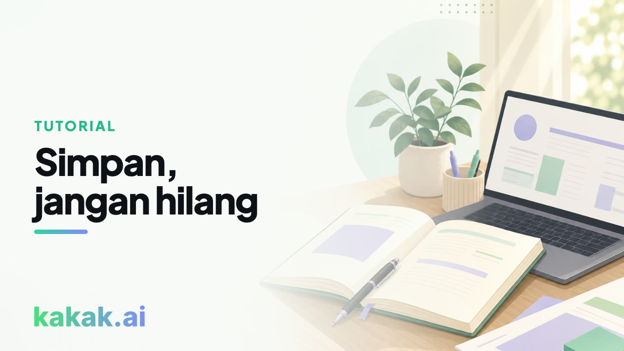 Dari jawaban chat ke Editor Catatan, lengkap dengan ekspor ke Word, PDF, atau Markdown.